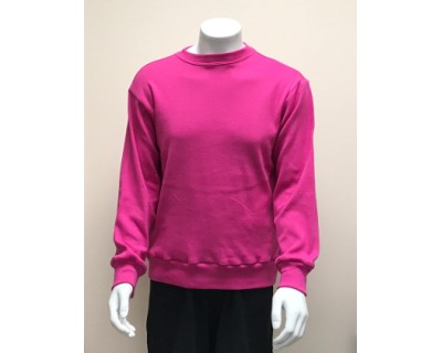 Mens Rib Crew Hot Pink